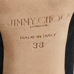 Pre Owned Jimmy Choo Black Suede Zip Ankle Length Boots Size 38