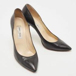 Jimmy Choo Black Leather Pointed Toe Pumps Size 40