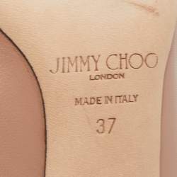 Pre Owned Jimmy Choo Dusty Pink Leather Romy Pumps Size 37