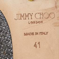 Pre Owned Jimmy Choo Metallic Glitter Pointed Toe Pumps Size 41