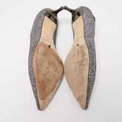 Pre Owned Jimmy Choo Metallic Glitter Pointed Toe Pumps Size 41