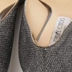 Pre Owned Jimmy Choo Metallic Glitter Pointed Toe Pumps Size 41