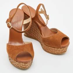 Pre Owned صندل جيمي تشو بيلا جلد نقش ثعبان بيج نعل روكي فيلين شريط كاحل مقاس 36