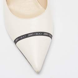 Pre Owned Jimmy Choo Cream Leather Rene Pumps Size 41.5