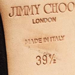 Pre Owned Jimmy Choo Black Suede Daxen Booties Size 39.5