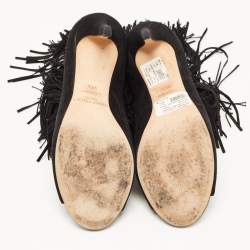 Pre Owned Jimmy Choo Black Suede Daxen Booties Size 39.5