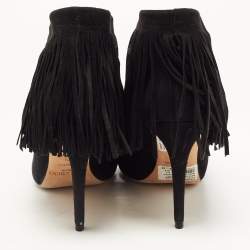 Pre Owned Jimmy Choo Black Suede Daxen Booties Size 39.5