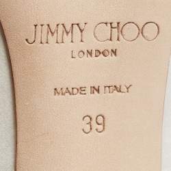 Pre Owned Jimmy Choo White Satin Romy Pointed Toe Pumps Size 39