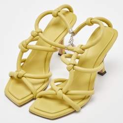 مملوكة مسبقًا Jimmy Choo Yellow Leather Bay Sandals Size 39