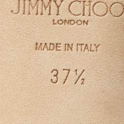 Pre Owned صندل سلايد جيمي تشو جلد ثعبان متعدد الألوان منقوش مقاس 37.5