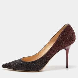 Jimmy Choo Burgundy/Black Glitter Romy Pumps Size 39 Jimmy Choo | TLC