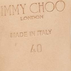 Pre Owned Jimmy Choo White Leather Addison D'orsay Pointed Toe Pumps Size 40