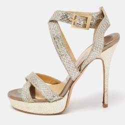 Silver watersnake jimmy choo on sale platforms