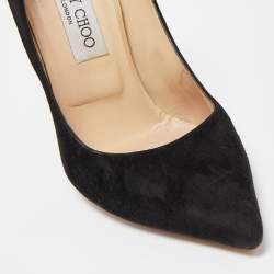 Jimmy Choo Black Suede Romy Pumps Size 37.5