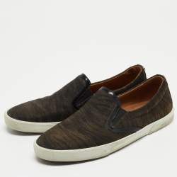 Jimmy Choo Iridescent Canvas and Patent Low Top Sneakers Size 38 