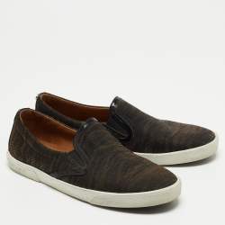 Jimmy Choo Iridescent Canvas and Patent Low Top Sneakers Size 38 