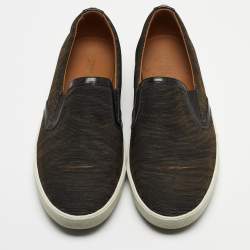 Jimmy Choo Iridescent Canvas and Patent Low Top Sneakers Size 38 