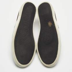 Jimmy Choo Iridescent Canvas and Patent Low Top Sneakers Size 38 