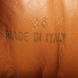 Pre Owned Jimmy Choo Metallic White Python Embossed Leather Low Top Sneakers Size 36