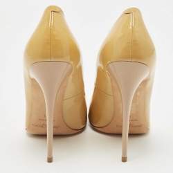 Pre Owned Jimmy Choo Beige Patent Love Pointed Toe Pumps Size 41
