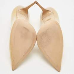 Pre Owned Jimmy Choo Beige Patent Love Pointed Toe Pumps Size 41