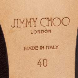 Pre Owned Jimmy Choo Dark Brown Leather Romy Pumps Size 40 