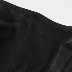 Pre Owned Jimmy Choo For H&M Black Leather Thigh High Boots Size 37