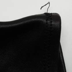 Pre Owned Jimmy Choo For H&M Black Leather Thigh High Boots Size 37