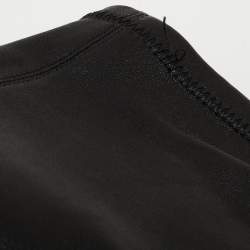 Pre Owned Jimmy Choo For H&M Black Leather Thigh High Boots Size 37