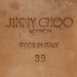 Pre Owned Jimmy Choo Black Suede Gretchen Flat Mules Size 39