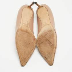 Pre Owned Jimmy Choo Beige Leather Romy Pumps Size 41