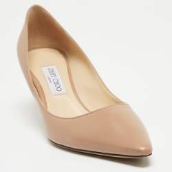 Pre Owned Jimmy Choo Beige Leather Romy Pumps Size 41