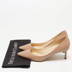 Pre Owned Jimmy Choo Beige Leather Romy Pumps Size 41