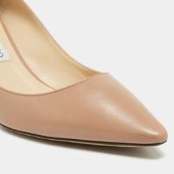 Pre Owned Jimmy Choo Beige Leather Romy Pumps Size 41