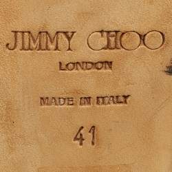 Pre Owned Jimmy Choo Black Patent Round Toe Pumps Size 41