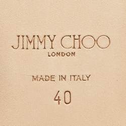 Pre Owned صندل فلات جيمي تشو كيمرو سويدي أسود مقاس 40