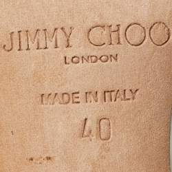 مملوكة مسبقًا Jimmy Choo Tri Color Patent Leather Pointed Toe Slingback Sandals 40