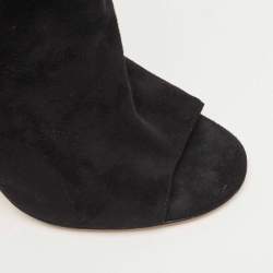 Pre Owned Jimmy Choo Black Suede Ankle Boots Size 36.5