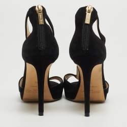 Pre Owned Jimmy Choo Black Suede Lana Sandals Size 35