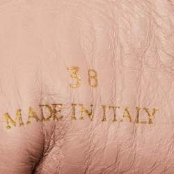 Pre Owned Jimmy Choo Beige/Silver Glitter and Suede High Top Sneakers Size 38