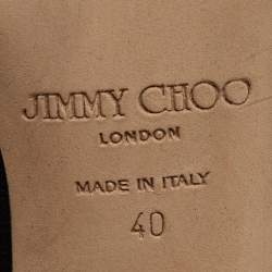 Pre Owned Jimmy Choo Black Leather Gilbert Pointed Toe Pumps Size 40