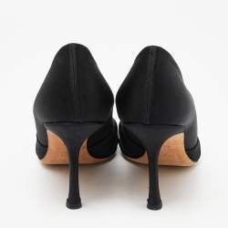 Pre Owned حذاء كعب عالى جيمى تشو بيازا زخرفة كريستال ساتان بنى داكن مقاس 39