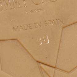 Pre Owned Jimmy Choo Pink Raffia and Leather Slip On Espadrille Flats Size 38