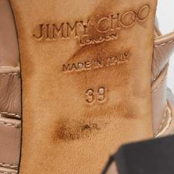 Jimmy Choo Beige Leather Moore Sandals Size 39