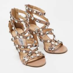 Jimmy Choo Beige Leather Moore Sandals Size 39