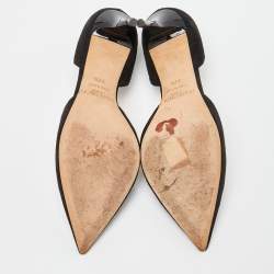 Pre Owned Jimmy Choo Black Suede D'orsay Pointed Pumps Size 37.5