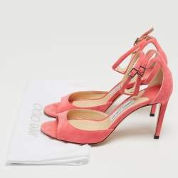 مملوكة مسبقًا Jimmy Choo Pink Suede Lane Sandals Size 38.5
