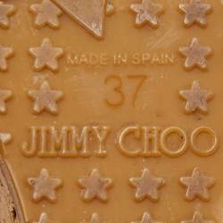 مملوكة مسبقًا Jimmy Choo Black Suede Cork Wedge Pumps Size 37