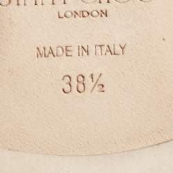 مملوكة مسبقًا Jimmy Choo Silver Glitter Slide Flats Size 38.5