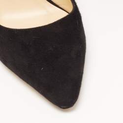 Pre Owned Jimmy Choo Black Suede Romy Pumps Size 40